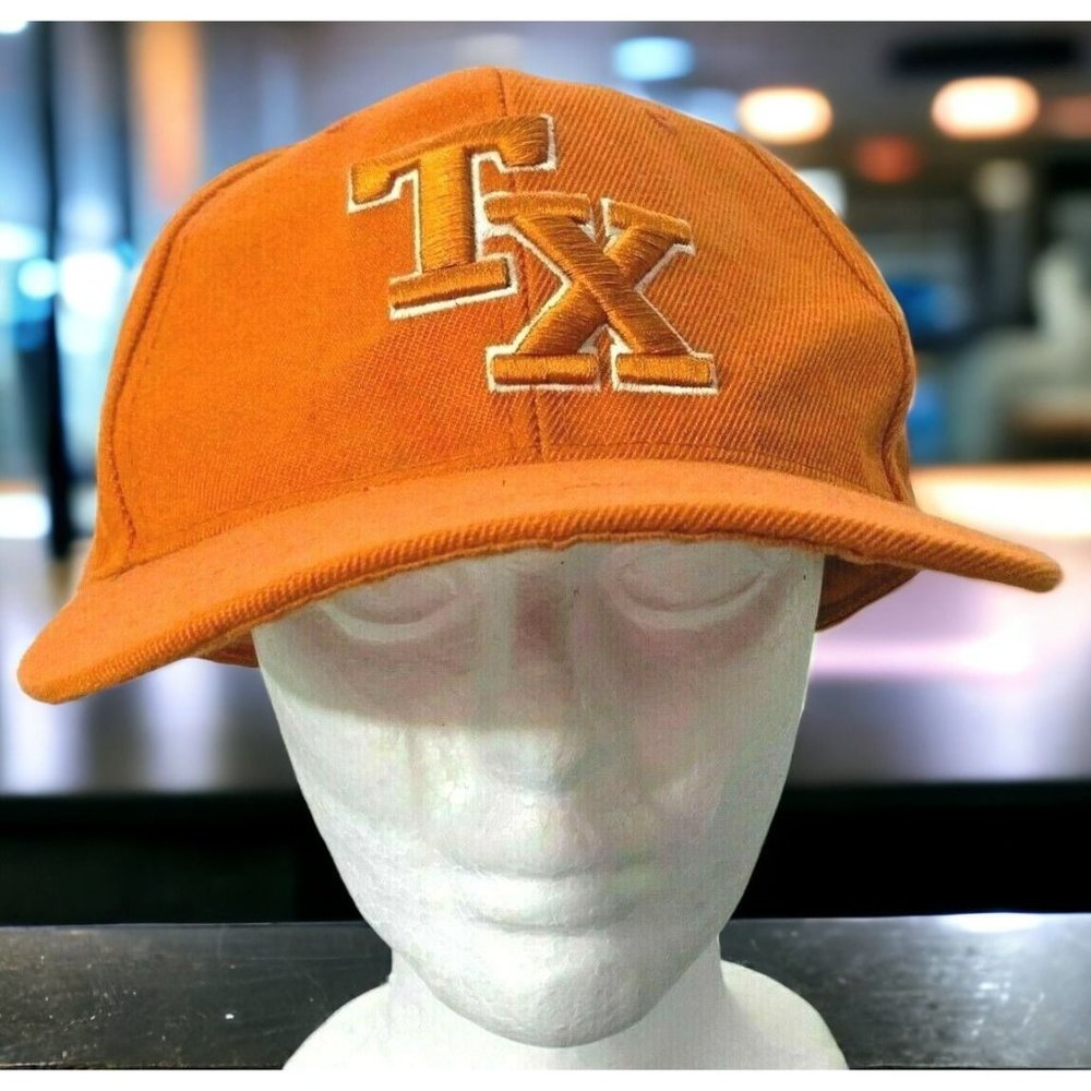 Texas Baseball Cap TX Hat Lone Star State Orange Fitted Size Medium XP Cap